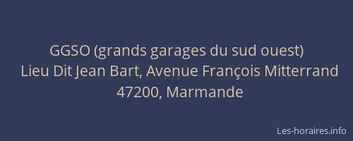 GGSO (grands garages du sud ouest)