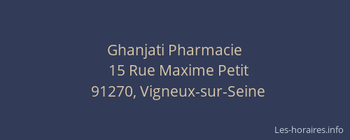 Ghanjati Pharmacie