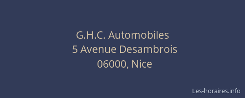 G.H.C. Automobiles