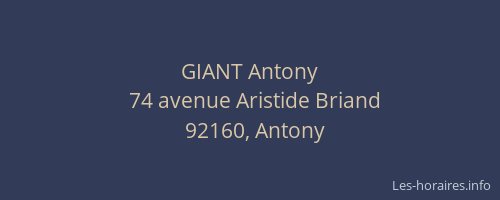 GIANT Antony