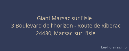 Giant Marsac sur l'isle