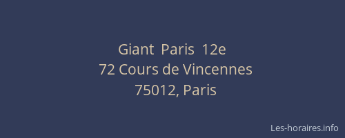 Giant  Paris  12e