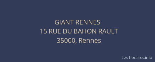 GIANT RENNES