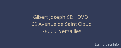Gibert Joseph CD - DVD
