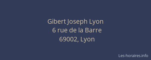Gibert Joseph Lyon