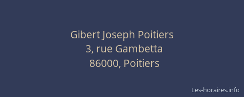 Gibert Joseph Poitiers