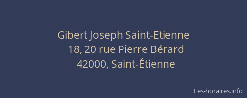 Gibert Joseph Saint-Etienne
