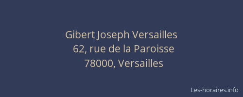 Gibert Joseph Versailles