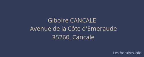 Giboire CANCALE