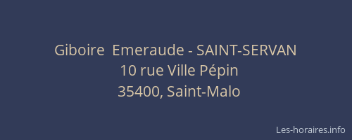 Giboire  Emeraude - SAINT-SERVAN