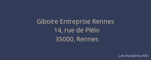 Giboire Entreprise Rennes