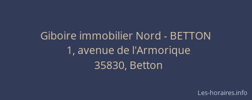 Giboire immobilier Nord - BETTON