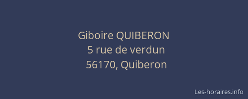 Giboire QUIBERON