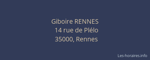 Giboire RENNES
