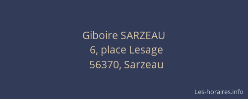 Giboire SARZEAU