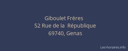 Giboulet Frères