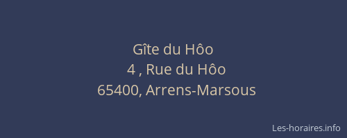 G&icirc;te du H&ocirc;o