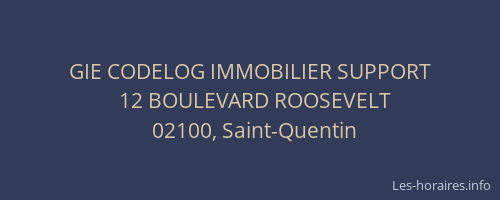 GIE CODELOG IMMOBILIER SUPPORT