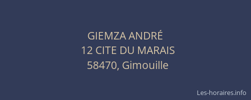 GIEMZA ANDR&Eacute;