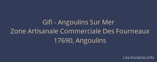 Gifi - Angoulins Sur Mer
