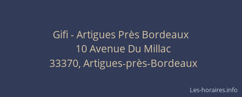 Gifi - Artigues Pr&egrave;s Bordeaux