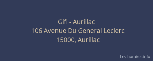 Gifi - Aurillac