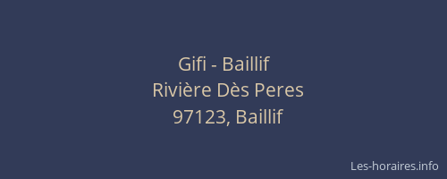 Gifi - Baillif
