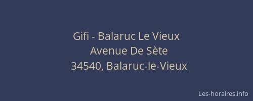 Gifi - Balaruc Le Vieux