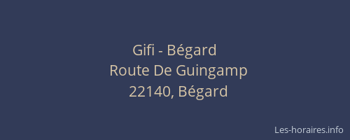 Gifi - B&eacute;gard