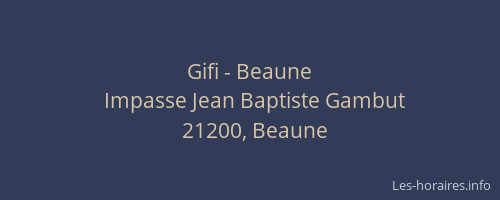 Gifi - Beaune