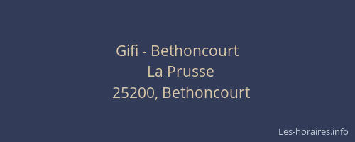 Gifi - Bethoncourt