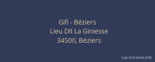Gifi - Béziers