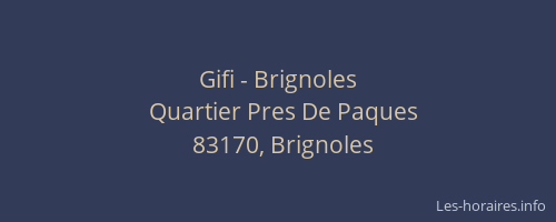 Gifi - Brignoles