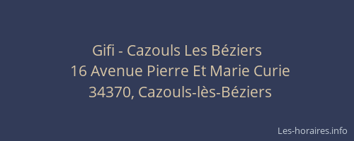 Gifi - Cazouls Les Béziers
