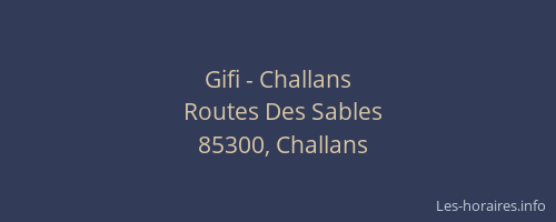 Gifi - Challans