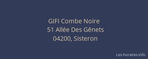 GIFI Combe Noire