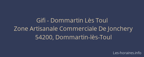 Gifi - Dommartin Lès Toul