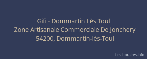 Gifi - Dommartin L&egrave;s Toul
