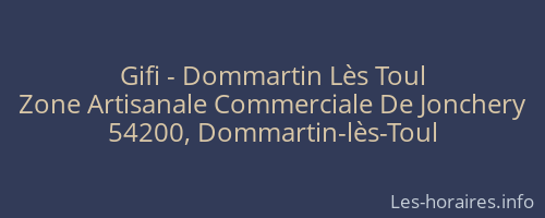 Gifi - Dommartin Lès Toul