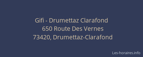 Gifi - Drumettaz Clarafond