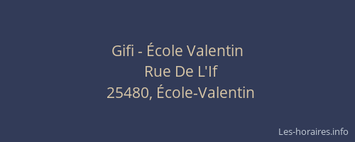 Gifi - &Eacute;cole Valentin