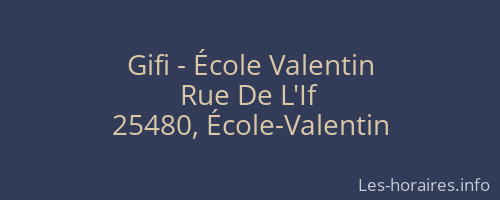 Gifi - École Valentin