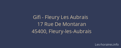 Gifi - Fleury Les Aubrais