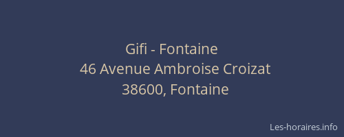 Gifi - Fontaine