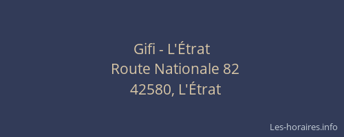 Gifi - L'Étrat