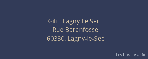 Gifi - Lagny Le Sec