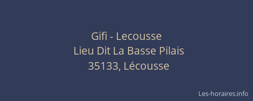 Gifi - Lecousse