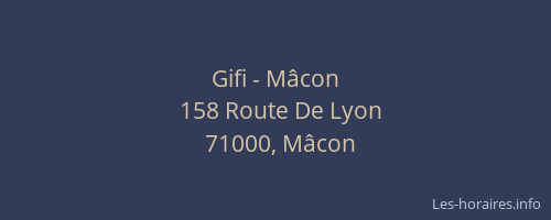 Gifi - Mâcon