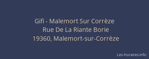 Gifi - Malemort Sur Corr&egrave;ze