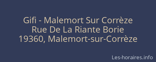 Gifi - Malemort Sur Corrèze